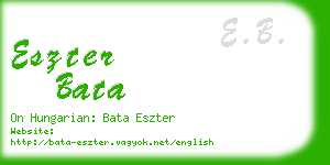 eszter bata business card